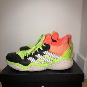 Adidas Black and Neon Green Athletic Shoes